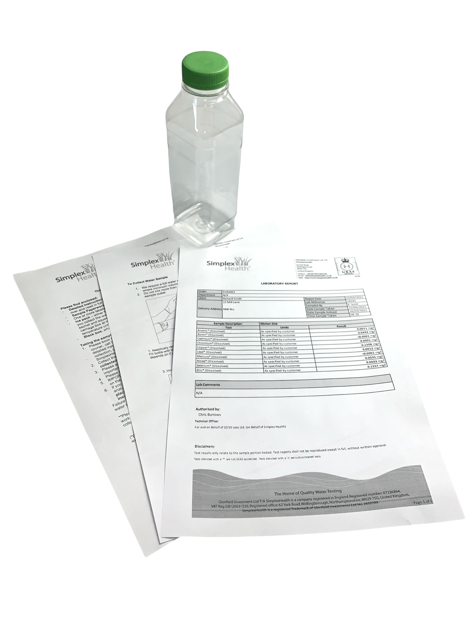 Hardness Water Test (Laboratory Test) - Watersafe UK Water Test Kits